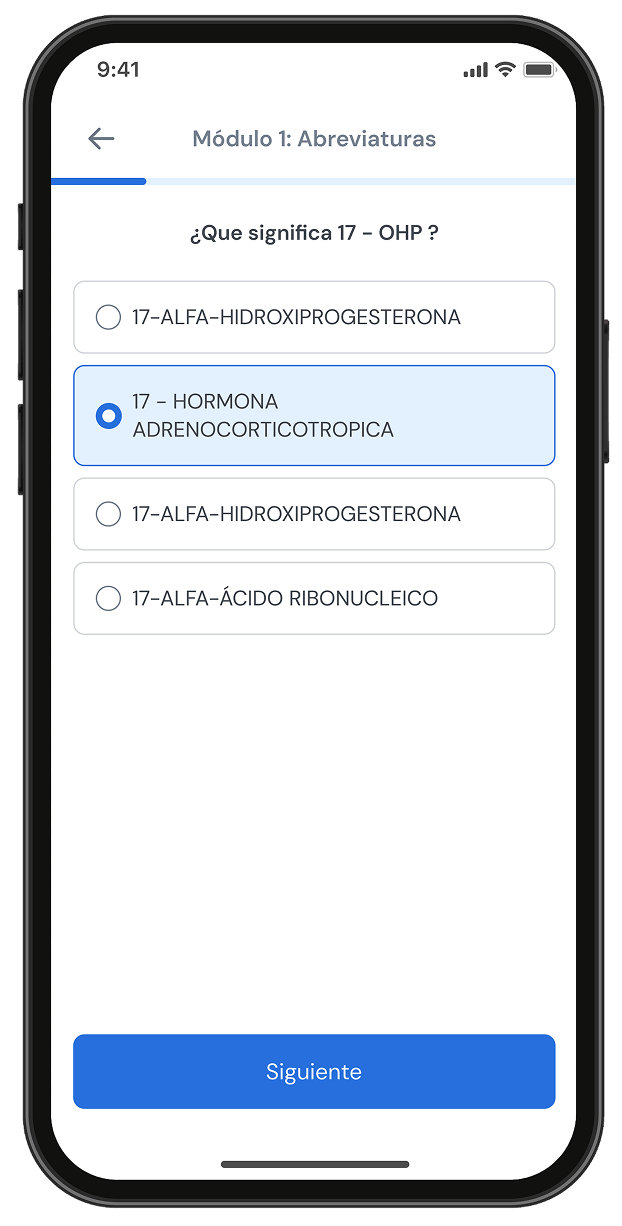 Pantalla Cuestionario iLab
